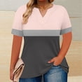 thumbnail image 1 of LOVZFMLL T-Shirts d'Été pour Femmes à Col en V Imprimés, Coupe Ample, Manches Courtes, 1 of 5