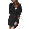 thumbnail image 1 of CEHVOM Women's Solid Color Cardigan Wool Sweater Pocket Recreational Long Sleeve Tops Clearance, 1 of 8