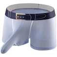 thumbnail image 1 of Lovzfmll Men's Underwear, Solid Color Stretchy Sports Boxers, Breathable Comfort Boxer Briefs, 1 of 8