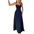 thumbnail image 2 of Gspmoly Robes pour Femmes, Robe Rétro à la Mode pour Femmes avec Ceinture, Encolure Carrée, Grande Aile, Robe Satinée Formelle, Robes de Cocktail pour Femmes Offres du Jour, 2 of 4