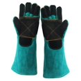 thumbnail image 1 of DOLITY Multi Function Pet Dog Cat Anti Bite Gloves Reinforced Leather 38cm Work Gloves Green, 1 of 8