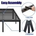 thumbnail image 2 of ULIESC 14 Inch High Queen Bed Frame No Box Spring Needed, Heavy Duty Metal Platform Bed Frame Queen with Round Corners, Easy Assembly and Noise-Free, Black, 2 of 8