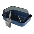 thumbnail image 2 of Open Top Cat Litter Box, Pet Litter Box, Cat Litter Box, Kitten Potty Toilet for Blue, 2 of 9