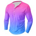 thumbnail image 1 of AherBiu Plus Size Men's Long Sleeve Shirts Stretch Quick-Drying Athletic Button T-Shirts Graphic Sweatshirts Crewneck Tees, 1 of 4