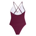 thumbnail image 4 of Women Halter One Piece Swimsuit Sexy Ruffle Backless Bathing Suit Plunge V Neck Classic Coverage Bottom, 4 of 4