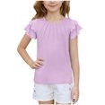 thumbnail image 1 of RXIRUCGD 2025 Vêtements d'Été pour Enfants Nouveaux T-Shirts d'Été pour Enfants Manches Raglan Manches Courtes T-Shirt Graphique Col Rond T-Shirt Filles Haut Décontracté, 1 of 5
