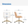 thumbnail image 4 of Mainstays Daphne Office Chair, White Fabric with Camel Faux Leather, 4 of 12