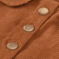 thumbnail image 5 of Kid Girls Feather Sleeve  Neck Top Brown Buttons Skirt Sets, 5 of 5