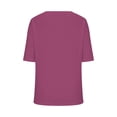 thumbnail image 4 of Timegard Womens Tops V-Neck 1/2 Sleeve Solid Color Basic Tee Shirts Comfy Blouse Casual Tunic Tops, 4 of 6