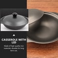 thumbnail image 2 of KAKOWELY 1 Pc Strong Cast Iron Casserole Yellow Stewed Chicken Rice Pot With Lid,8.66"X7.09"X2.36", 2 of 5