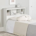 thumbnail image 1 of Tête de lit avec rangement Simple, fini Pin blanc, collection Summer Breeze de Meubles South Shore, 1 of 11
