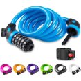 thumbnail image 1 of Opaza Bike Lock with 5-Digit Code, 1.2M/4FT Bicycle Combination Cable Lock Lightweight & Security Bike Chain Lock for Bicycle, Mountain Bike, Electric Bike,Scooter, 1 of 7