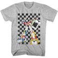 thumbnail image 1 of Voltron 80's Checkerboard Gray Heather Adult T-Shirt 4Xlt, 1 of 2