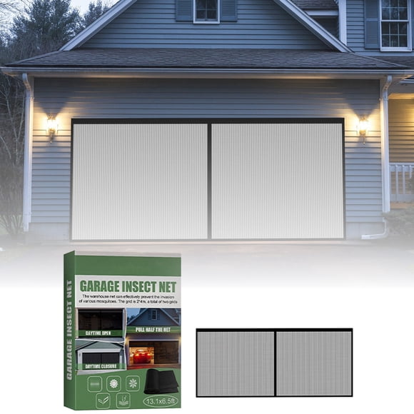 Curtain Garage Net Seamless Retractable Portable Screen for Garage Door Easy to Install and Use with Flexible Mesh