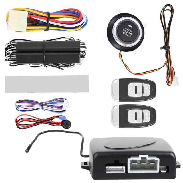 Kit Système d'Entrée Sans Clé à Bouton-Poussoir à Distance 12V Système d'Alarme de Voiture