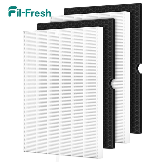 Fil-fresh 2 Pack 5500-2 Air Purifier Replacement Filter, Compatible with Winix 5500-2, True H13 HEPA Filter & Activated Carbon Filter, 2-Stage Filtration, Replace 116130 Filter H