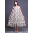 thumbnail image 2 of Bimba White37 Floral Magnolia Bud Mi-Mollet Vêtement de Nuit Femme Coton Imprimé Sans Manches Robe de Nuit Maxi X-Small, 2 of 6