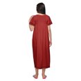 thumbnail image 3 of Moomaya Robe de Nuit à Manches Courtes pour Femmes en Coton, Ligne A, Maxi, Tenue de Nuit, 3 of 5