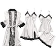 thumbnail image 2 of DPTALR Lingerie Femme Robe en Soie Dentelle Vêtements de Nuit Pyjama Ensemble, 2 of 3
