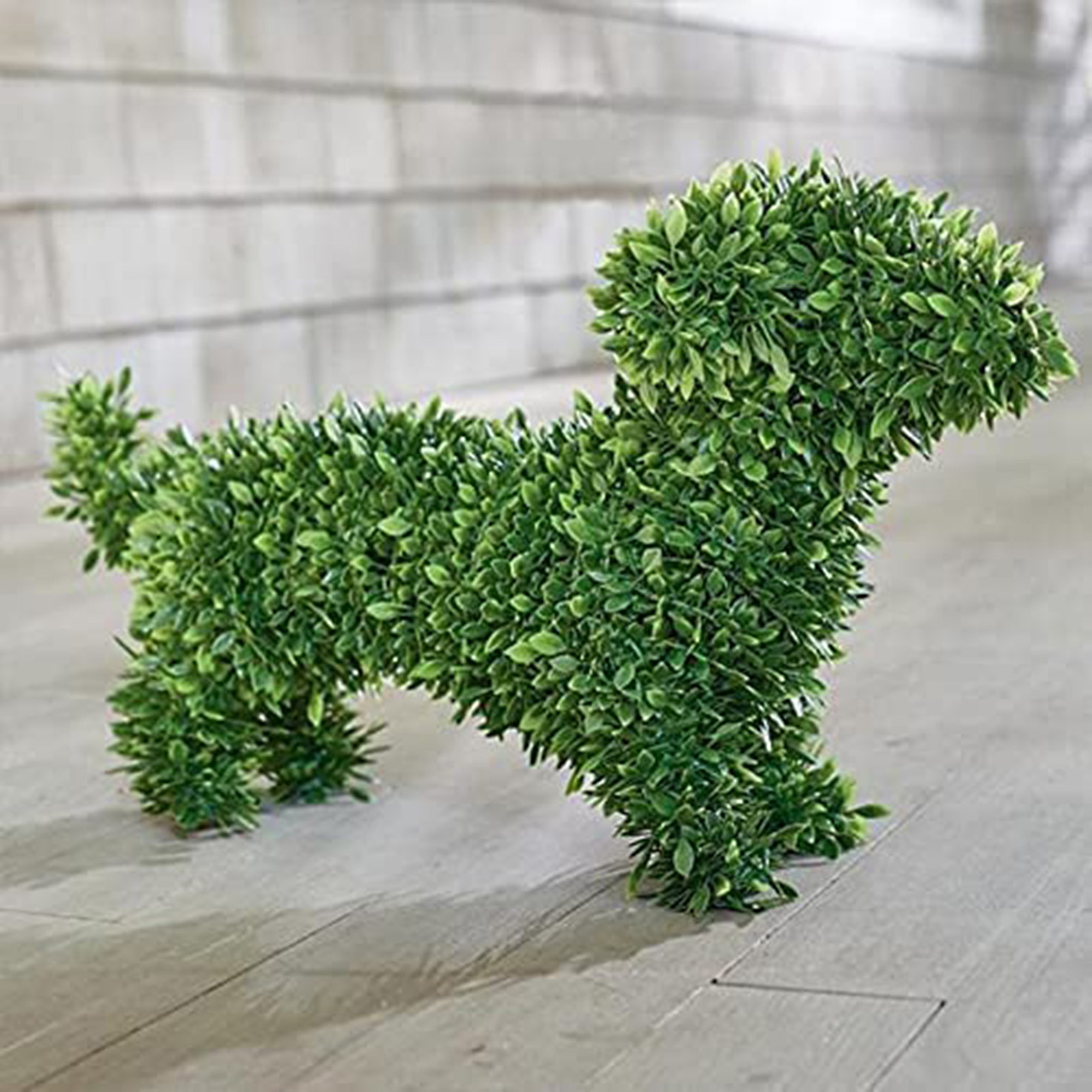 Gupgi Decorative Peeing Dog, Green Lifelike Artificial Dogs for Garden
