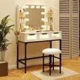 thumbnail image 1 of Costway Makeup Vanity Desk with Hollywood Mirror & Lights 3-Color Induction Lighting, 1 of 10