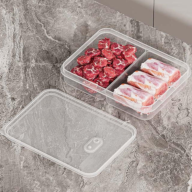 Food Storage Containers, Refrigerator Organizer Bins, Plastic Meal Prep Box with Lids, Stackable Freezer to Microwave, 1-Pack
