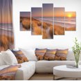 thumbnail image 1 of Coucher de Soleil sur l'Le Texel Plage - Art Mural Moderne sur Toile, 1 of 3