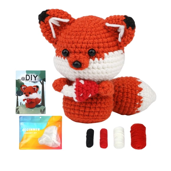 Beginner Animal Crochet Kit - with Instructional Guides and Video Tutorials