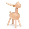thumbnail image 1 of Set of 2 Beechwood Moose Figurine, 1 of 1