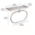 thumbnail image 3 of Catégorie de Produit Support de Rangement Anneau à Serviette Moderne avec Tablette Acier Inoxydable Porte-Serviette à Main Auto-Adhésif Sans Perçage Organisateur de Salle de Bain Installation Facile Acier Durable Conception Gain de Place, 3 of 4