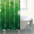 thumbnail image 3 of Ensemble de Rideau de Douche avec Doublure à Boutons-Pression, Jolis Rideaux de Douche Trèfle Botanique Porte-Bonheur (4) Doublure de Douche Imperméable, Rideau de Salle de Bain Contemporain Chic en Polyester, 72x72 Pouces, 3 of 4