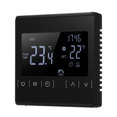 thermostat à Écran Tactile LCD Système de Chauffage au Sol Électrique Régulateur de Température pour Chauffage à l'Eau Contrôleur de Température CA85-240V