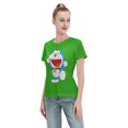thumbnail image 4 of T-Shirt Basique à Manches Courtes pour Femmes Doraemon, 4 of 6