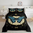 thumbnail image 2 of Erosebridal Ensemble de Literie Papillon Boho Bleu, Couette Astrologie Hippie, Réversible 2 Pcs, 2 of 8
