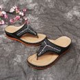 thumbnail image 4 of CEHVOM Summer New Fashion Casual Rhinestone Flip-Flop Women's Herringbone Slippers, 4 of 6