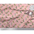 thumbnail image 2 of Soimoi Modal Satin Fabric Flycathcer Bird Print Sewing Fabric Yard 42 Inch Wide, 2 of 5