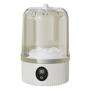 Sous-vêtements Lave-linge Portable Lavage sans fil rechargeable, laveuse Portable Electric Mini Lave-linge - Sous-vêtements compacts & Delicates Machine de nettoyage pour Voyage Appartement utilisation blanc