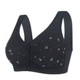 thumbnail image 1 of Women‘s Soft Cotton Front Closure Bralette  Floral Print  Wire   Vest Style  Plus Size, 1 of 4