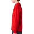 thumbnail image 2 of Jerzees Youth DRI-POWER Active Long Sleeve Crew T-Shirt, M, True Red, 2 of 3
