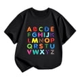 thumbnail image 1 of MEZZALL T-Shirt Décontracté pour Enfant Manches Courtes Col Rond Imprimé Dessin Animé Confort Quotidien, Noir, 4-5 Ans, 1 of 4