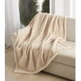 thumbnail image 4 of Better Homes & Gardens Faux Fur Throw, Beige, 50 x72, 4 of 9
