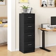 thumbnail image 2 of HOMCOM Classeur à 4 Tiroirs Armoire de Classement Verrouillable pour Formats A4 et Lettre, 2 of 10