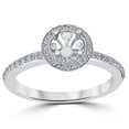 thumbnail image 1 of 1/3ct Diamond Engagement Ring Semi Mount 14K White Gold Setting, 1 of 2