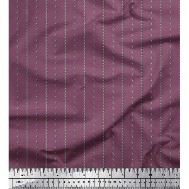 Soimoi Polyester Crepe Fabric Triangle Shirting Print Sewing Fabric Yard 52 Inch Wide
