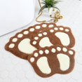 thumbnail image 4 of Promotion Clearance!Bathroom Rugs And Mats Sets Luxury Footprints Shower Shaggy Floors Extra Thick Super Soft Absorbent Perfect Absorbant Plush Mach Brown 40x60CM, 4 of 7