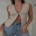 thumbnail image 2 of Women Knit Sweater Vest Tops Sleeveless V-Neck Button up Tank Tops, 2 of 4