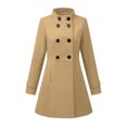 thumbnail image 1 of INSPIRE CHIC Manteau d'Hiver Tendance pour Femmes à Col Montant, à Double Boutonnage, 1 of 7