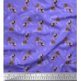thumbnail image 1 of Soimoi Moss Georgette Fabric Star,Knife & Circus Dog Cartoon Decor Fabric Printed Yard 42 Inch Wide, 1 of 3