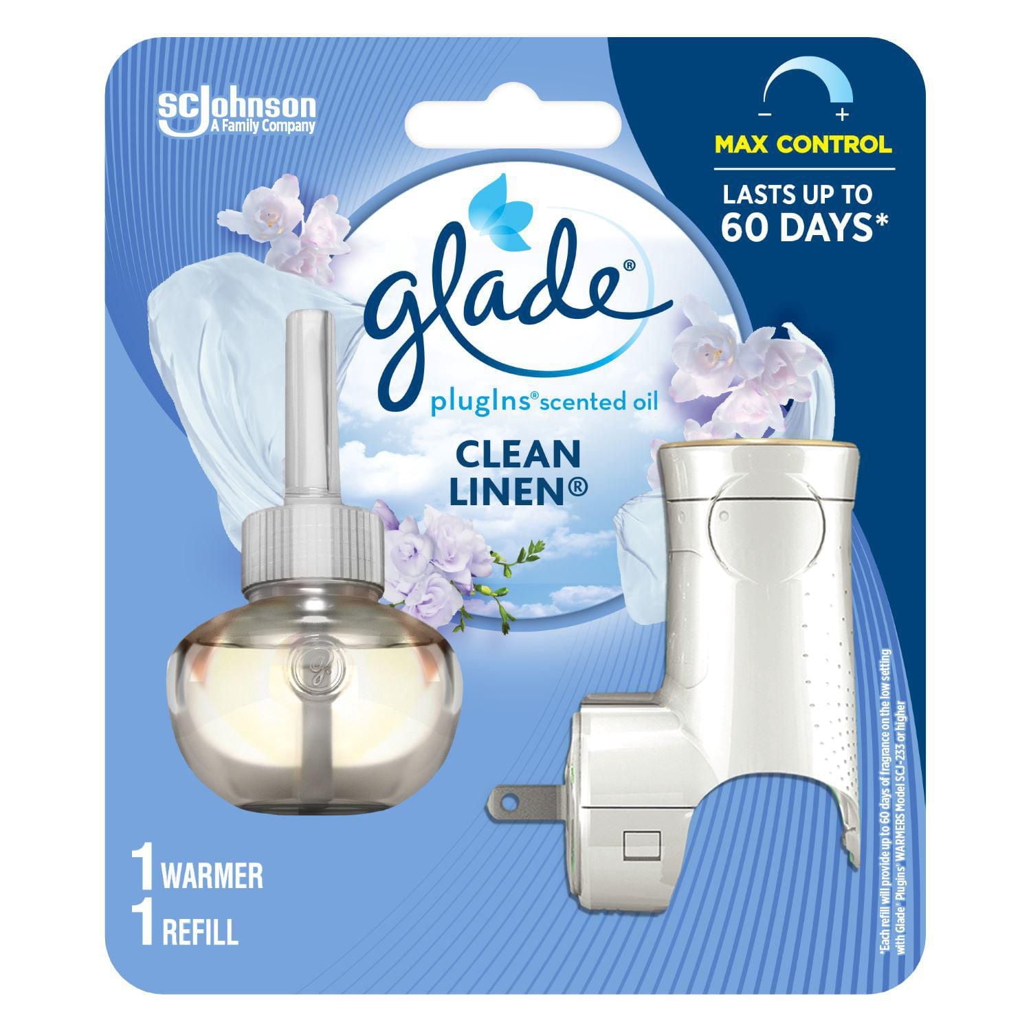Glade Branchées® Huile parfumée Recharge, Lessive fraîche