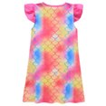thumbnail image 2 of MIASHUI Chemises de Nuit pour Filles Robe de Princesse Manches à Volants Pyjama Rose 6-7 Ans, 2 of 6